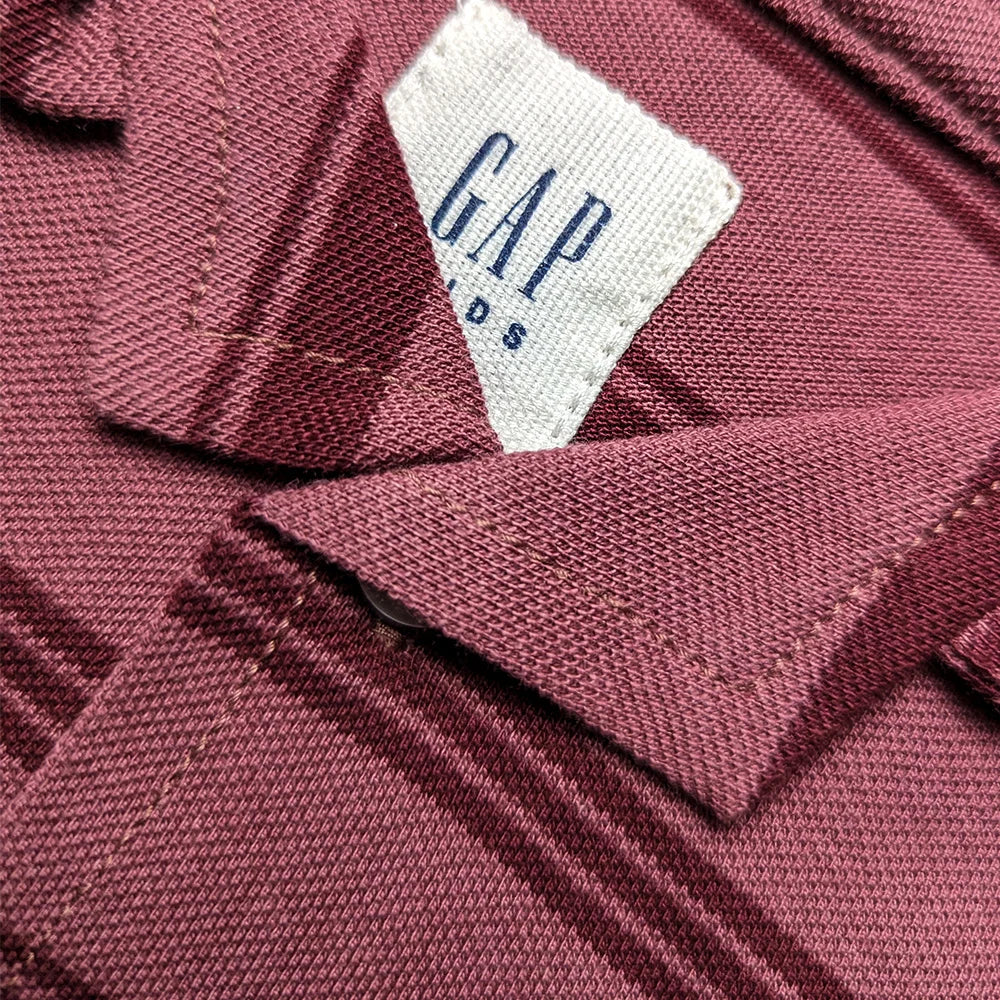 Branded Kids Cuban Collar Oversized Shirt (Rusty Maroon)