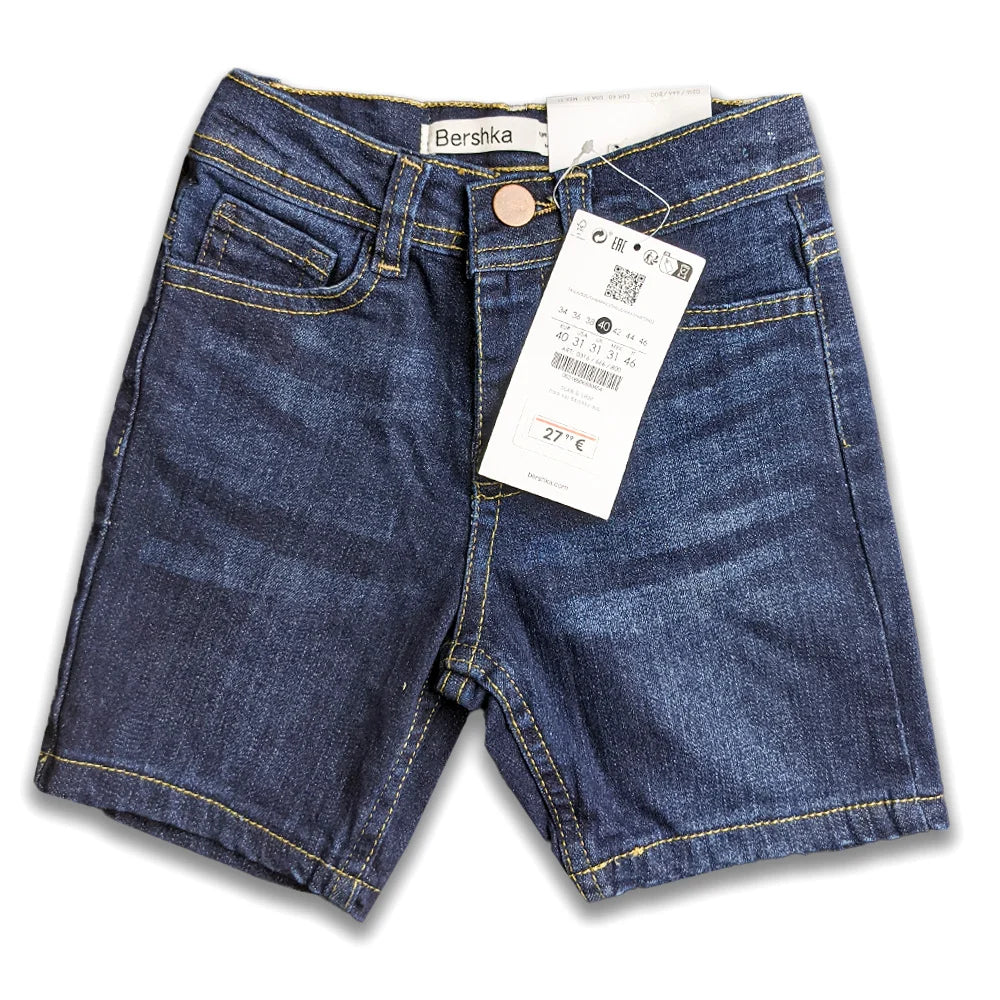Denim Shorts Modern Wash Dark Blue