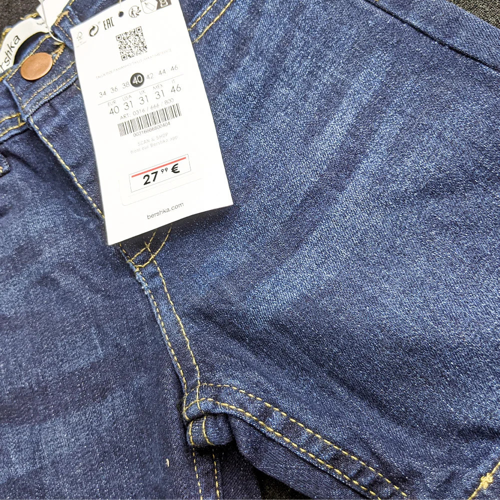Denim Shorts Modern Wash Dark Blue