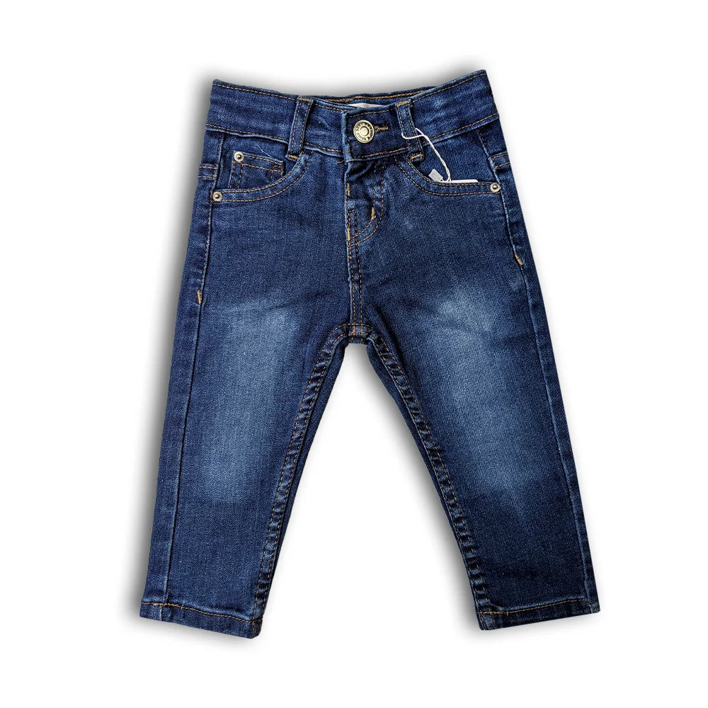 Kids Branded Power-stretch Jeans Mid Blue