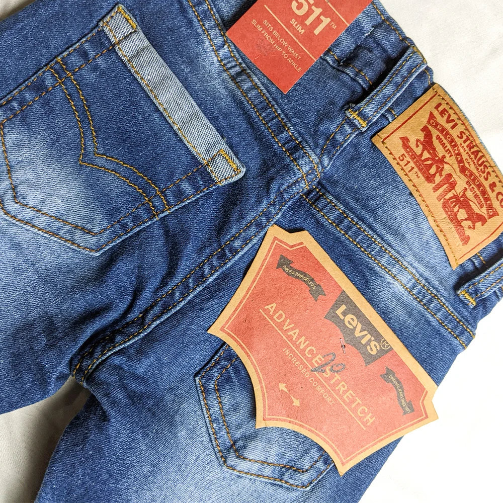 Advance Stretch Branded Denim (Mid Blue Wash)