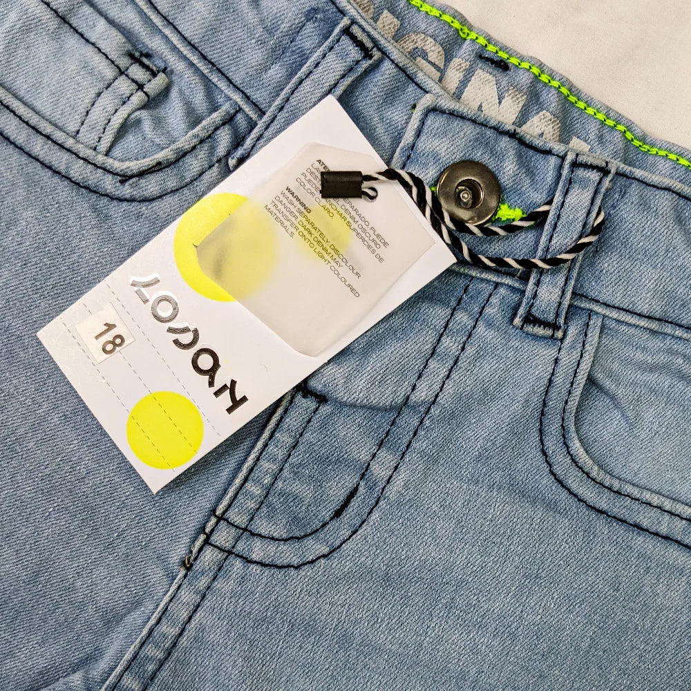 Branded Kids Denim Short Ice Blue Wash