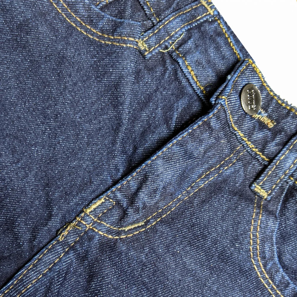 M-N-G Navy Blue Regular Fit Plain Denim