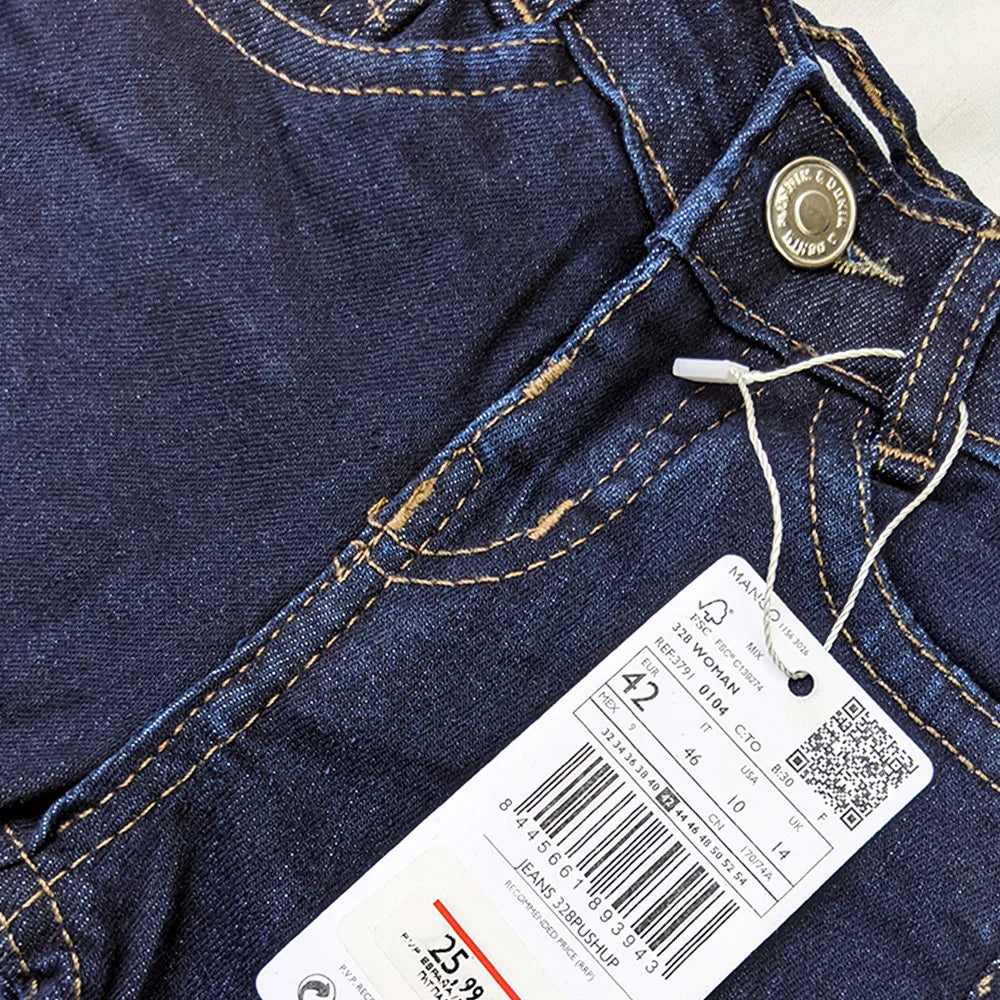 Kids Branded Power-stretch Jeans Dark Blue