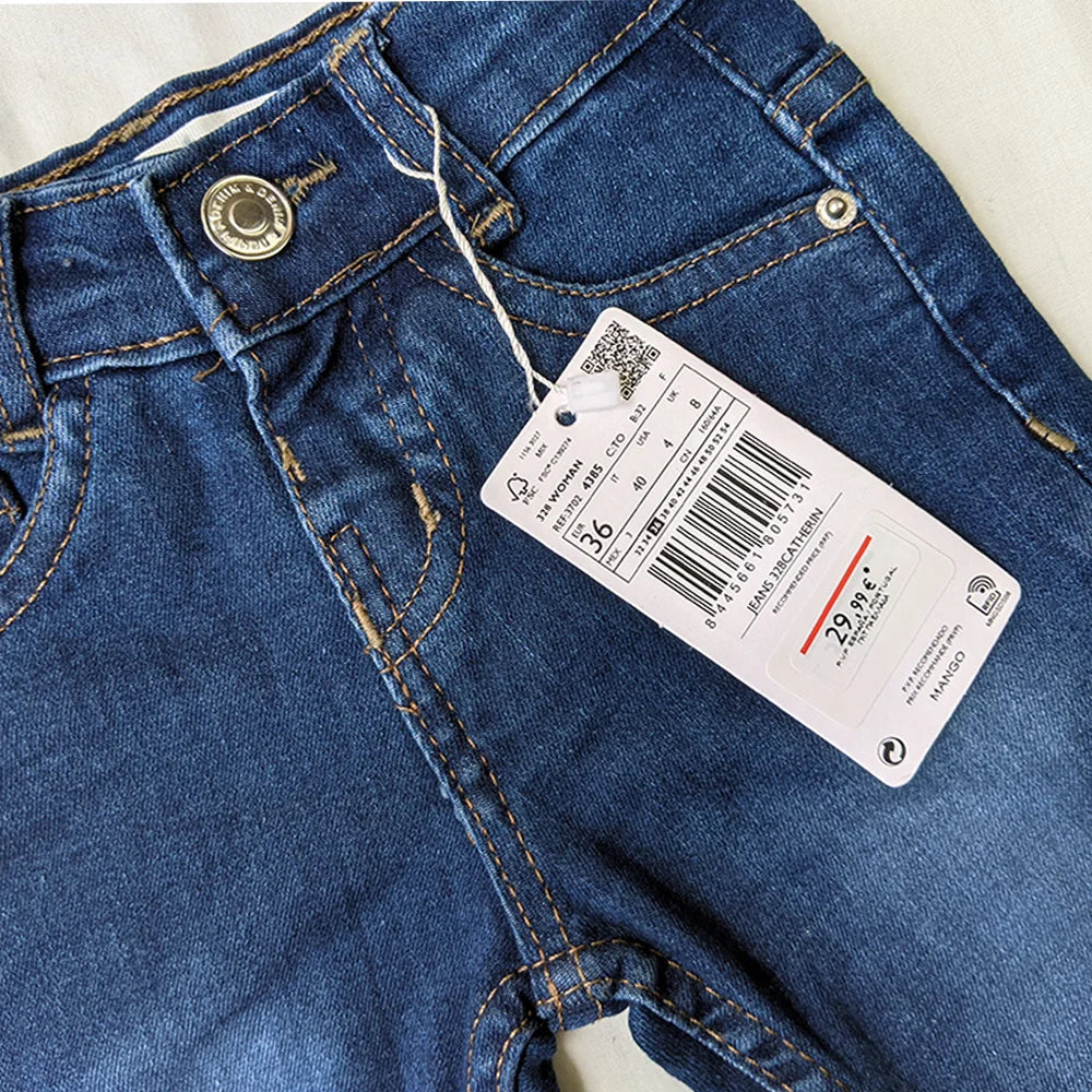 Kids Branded Power-stretch Jeans Mid Blue