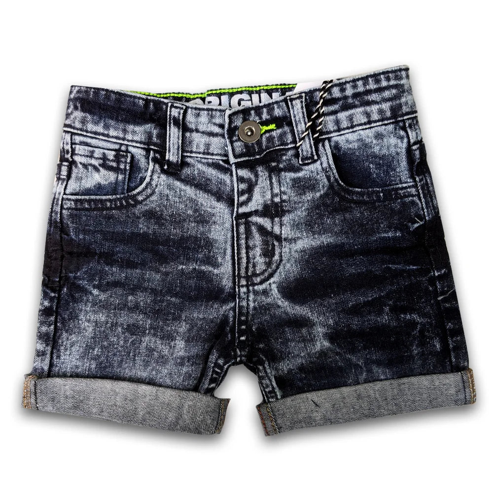 Branded Kids Denim Short Navy Stoned Wash