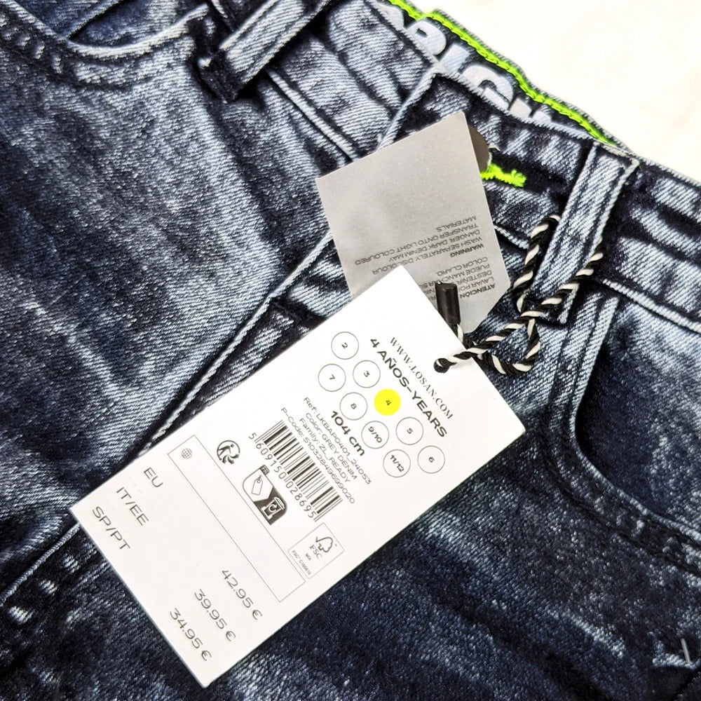 Branded Kids Denim Short Navy Stoned Wash