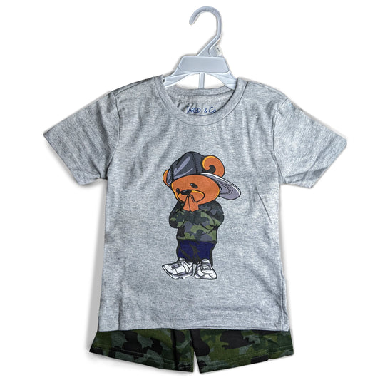 Bear Print 2-Pcs Set