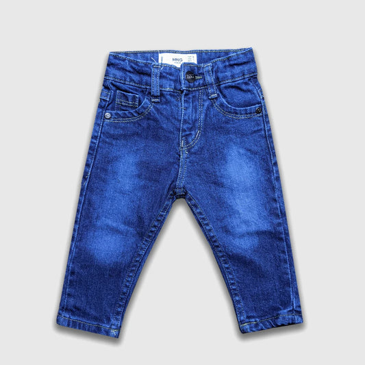 M-N-G Mid Blue Regular Fit Blasted Jeans