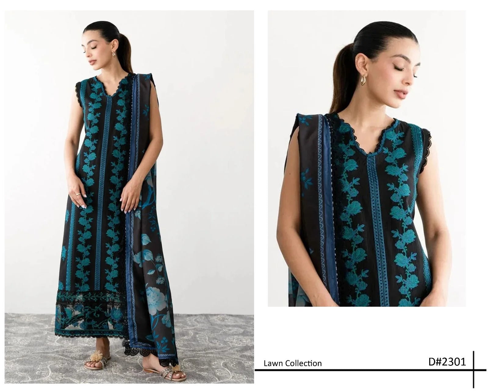 farasha festive embroidered lawn