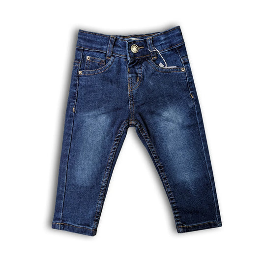 Kids Branded Power-stretch Jeans Mid Blue