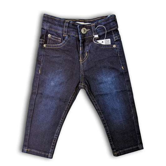 Kids Branded Power-stretch Jeans Dark Blue