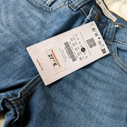 Branded Modern Wash Jeans Mid Blue Shade