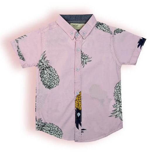 Soft Cotton Fruit Print Button-Down Shirt